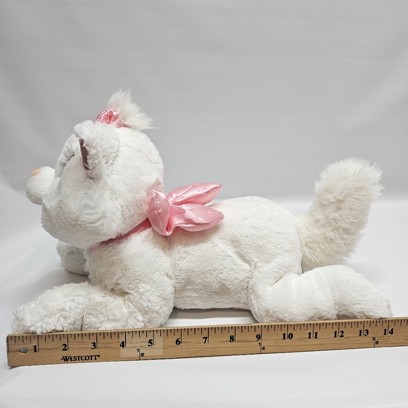 Disney Parks Aristocats Marie Plush White Kitty Cat Pink Bow Stuffed Animal - Picture 3 of 10